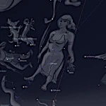 Céu de junho, constelação de Virgem