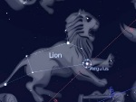May sky, constellation Leo