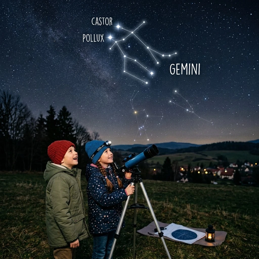 3月の星空、ふたご座