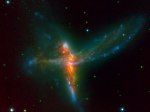 Tinkerbell merger of three galaxies