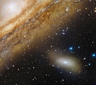 galaxie M110 au bord d'andromède