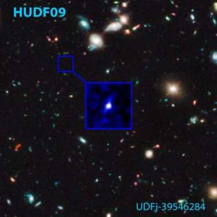 HUDF09 la plus vieille galaxie de l'univers