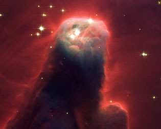 Cone Nebula in the constellation of the Unicorn or NGC 2264