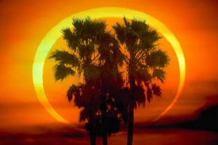 annular eclipse or ring of fire