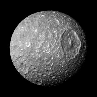 Mimas moon of Saturn