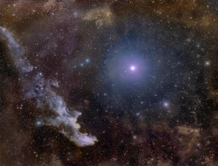 reflection nebula of the witch head or IC 2118
