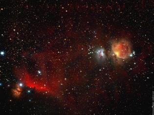 esplendores da constelação de Orion 