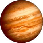 Jupiter: diameter 142 984 km