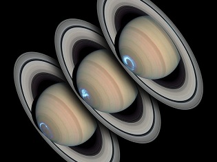 aurora en Saturno