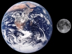 Comparaison de la taille de la Lune avec celle de la Terre