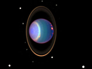 Planète Uranus et ses lunes