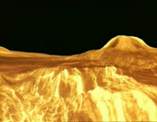 Surface de la planète Vénus prise par la sonde Magellan
