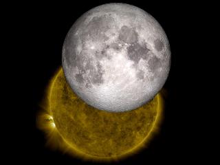 Apparent size of the Moon and the Sun