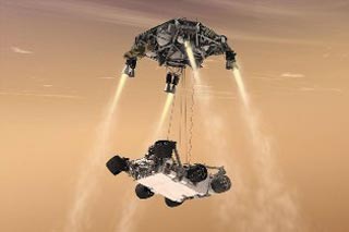 Curiosity landing powered parachute