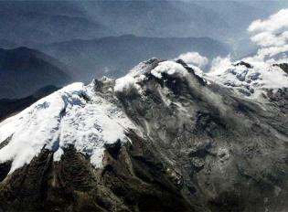 volcano Nevado del Huila in Colombia